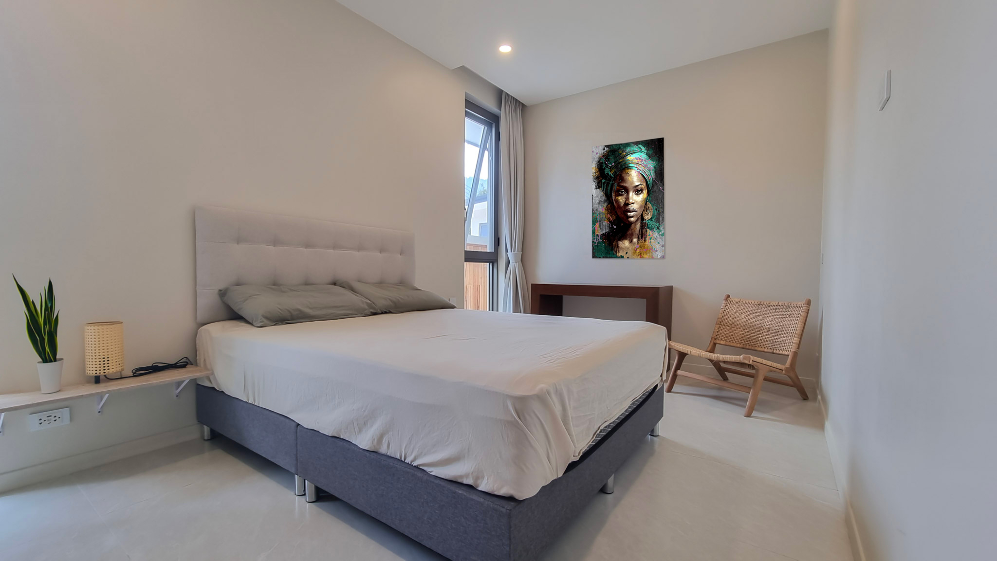 Bedroom 3 at Pool Villa Lamai - comfortable double bedroom with private bathroom, AC and fan, Koh Samui